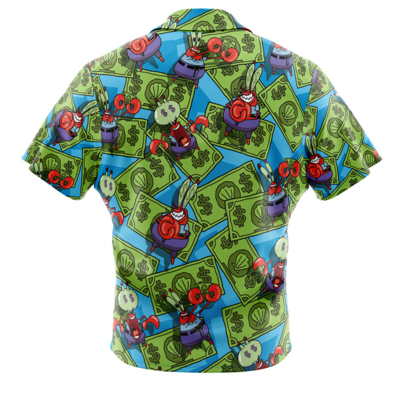 Mr. Krabs Money SpongeBob SquarePants Button Up Hawaiian Shirt - Image 2