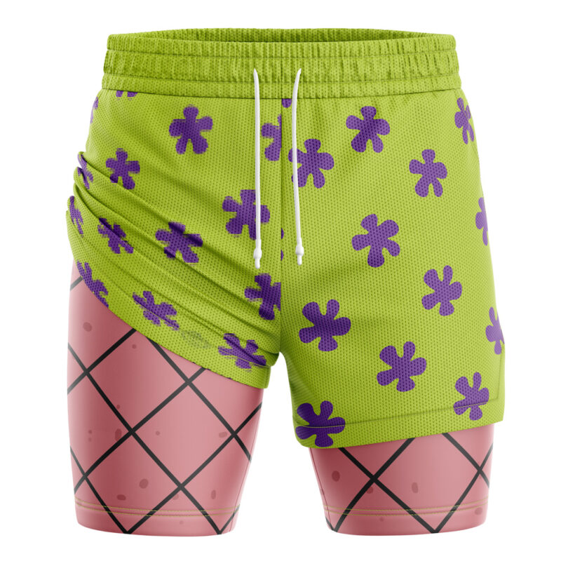 Patrick Star Fishnet Stockings SpongeBob Squarepants 2-in-1 Performance Shorts