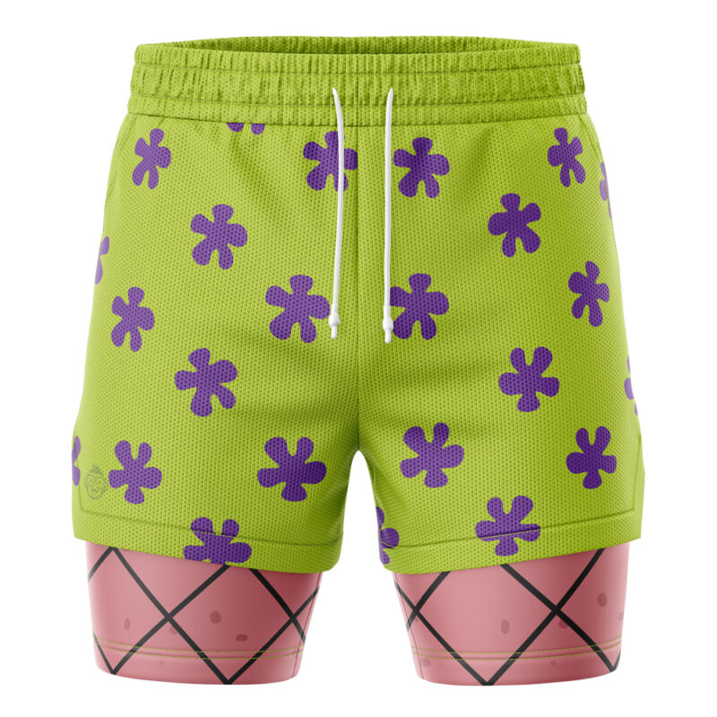 Patrick Star Fishnet Stockings SpongeBob Squarepants 2-in-1 Performance Shorts - Image 2