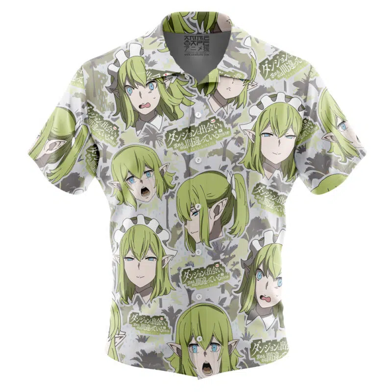 Ryuu Lion DanMachi Button Up Hawaiian Shirt