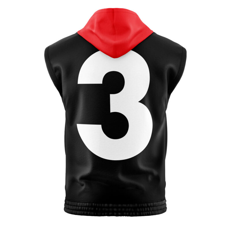 Sanji Germa Stealth Black One Piece Sleeveless Hoodie - Image 2