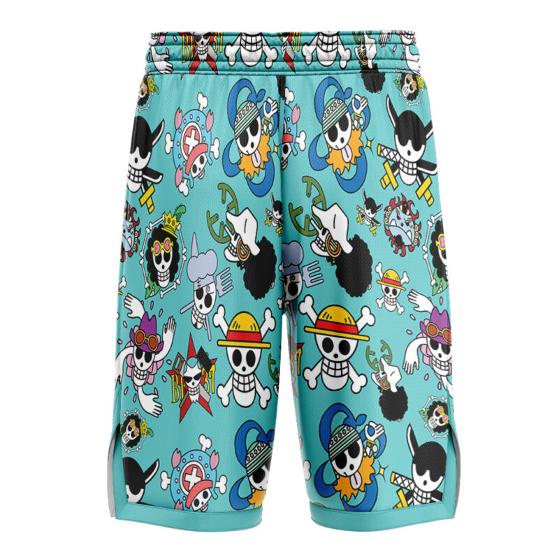 Strawhats Jolly Roger One Piece Basketball Shorts