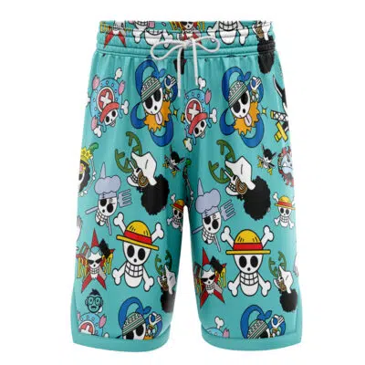 Strawhats Jolly Roger One Piece Basketball Shorts