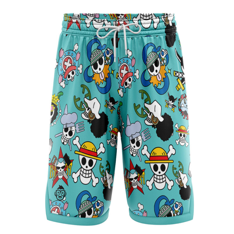Strawhats Jolly Roger One Piece Basketball Shorts