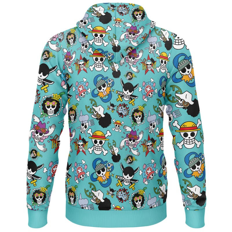 Strawhats Jolly Roger One Piece Lightweight Hoodie - Image 2
