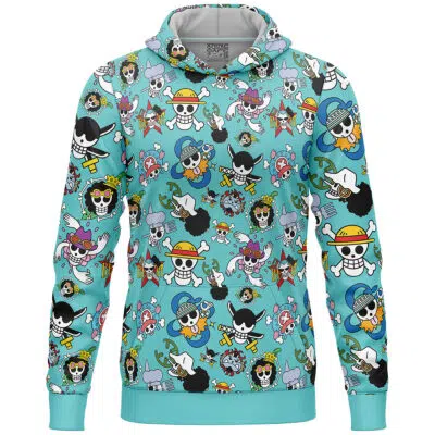 Strawhats Jolly Roger One Piece Lightweight Hoodie