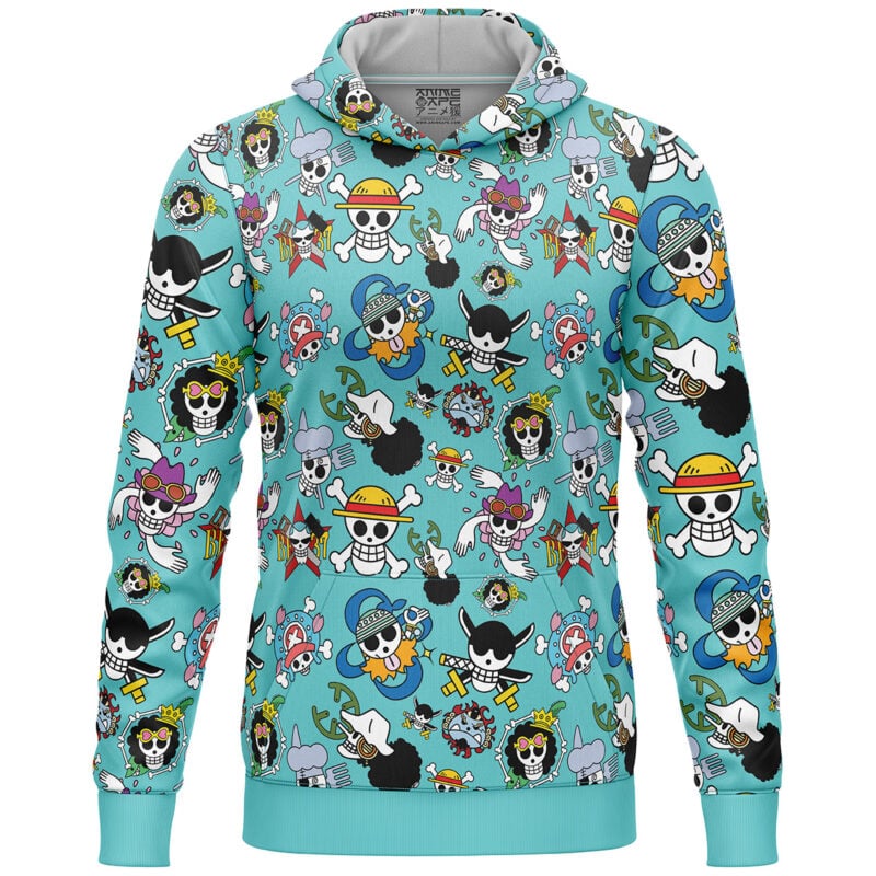 Strawhats Jolly Roger One Piece Lightweight Hoodie