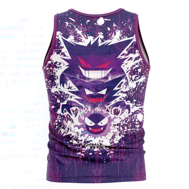 Trippy Ghostly Evolution Ghastly Haunter Gengar Pokemon Tank Top - Image 2