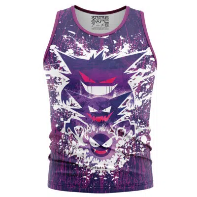 Trippy Ghostly Evolution Ghastly Haunter Gengar Pokemon Tank Top