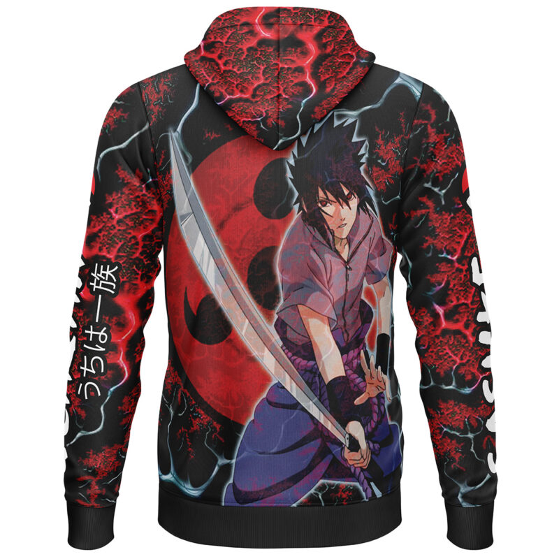 Trippy Sasuke Uchiha Shippuden Lightweight Hoodie - Image 2
