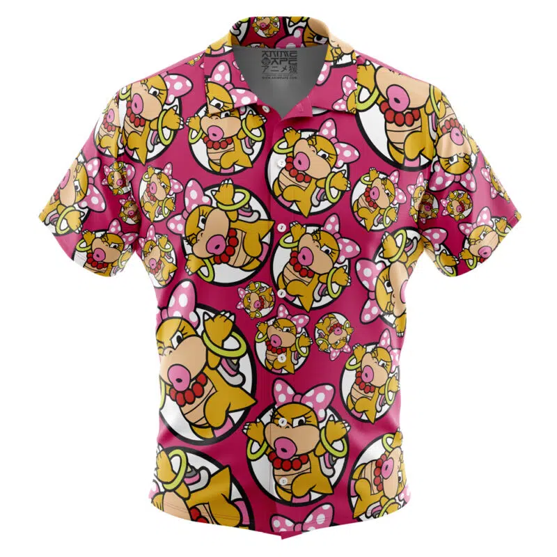 Wendy O. Koopa Super Mario Bros Button Up Hawaiian Shirt
