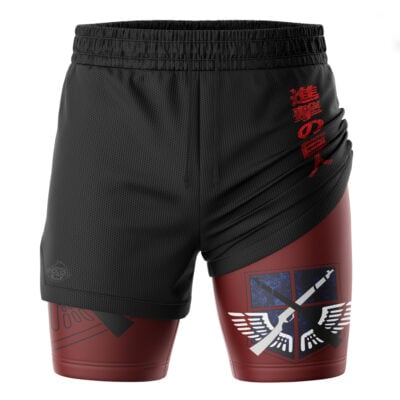 Yeagerist Attack on Titan 2-in-1 Performance Shorts