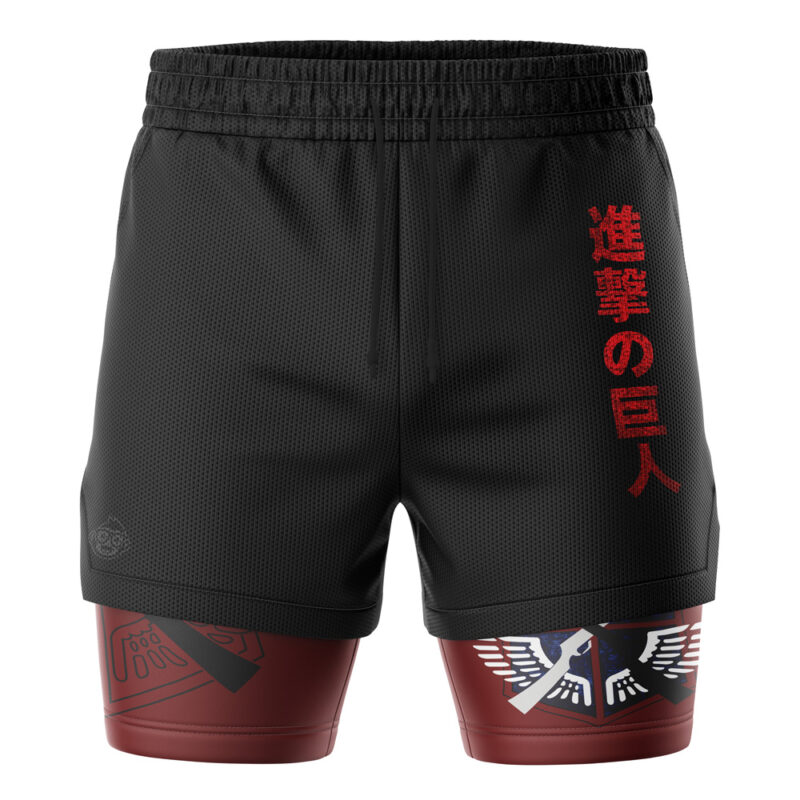 Yeagerist Attack on Titan 2-in-1 Performance Shorts - Image 2