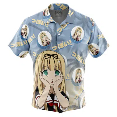 Yuudachi Poi Face Kancolle Button Up Hawaiian Shirt