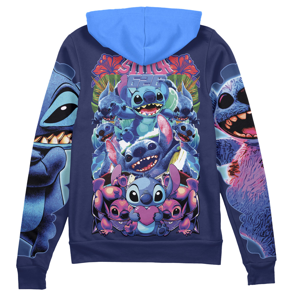 Stitch Disney Streetwear Zip Hoodie Jacket
