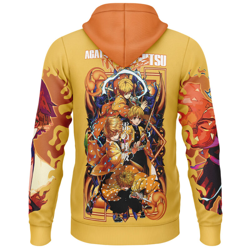 Agatsuma Zenitsu V2 Demon Slayer Streetwear Lightweight Hoodie