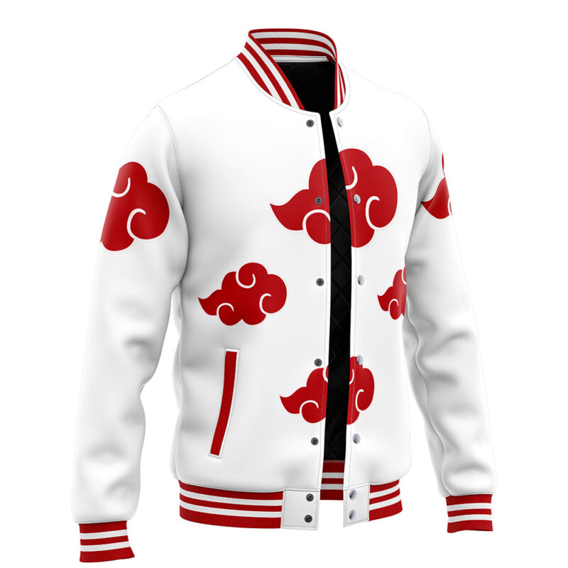 Akatsuki White Pattern V2 Varsity Jacket - Image 2
