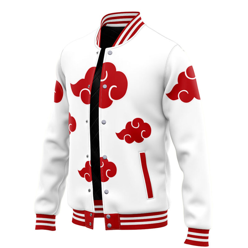 Akatsuki White Pattern V2 Varsity Jacket - Image 4