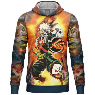 Blazing Bakugo My Hero Academia Lightweight Hoodie