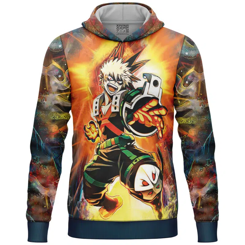 Blazing Bakugo My Hero Academia Lightweight Hoodie