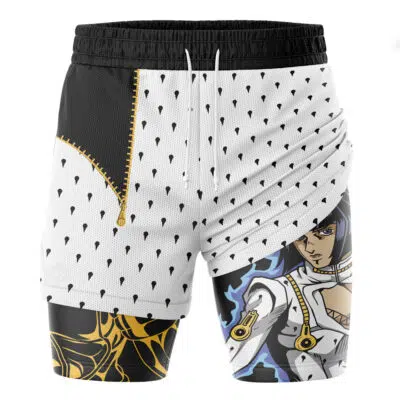 Bruno Bucciarati Zipper Man JoJo's Bizarre Adventure 2-in-1 Performance Shorts