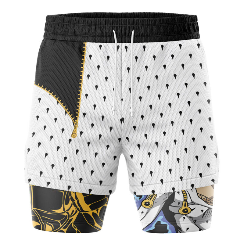 Bruno Bucciarati Zipper Man JoJo's Bizarre Adventure 2-in-1 Performance Shorts - Image 2