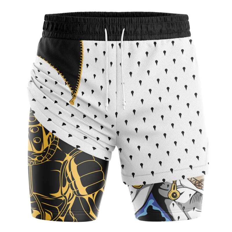 Bruno Bucciarati Zipper Man JoJo's Bizarre Adventure 2-in-1 Performance Shorts - Image 3