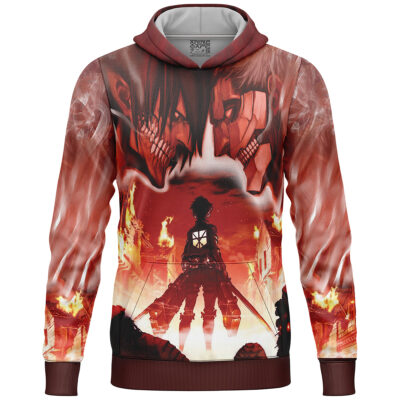 Burning Attack on Titan Lightweight Hoodie