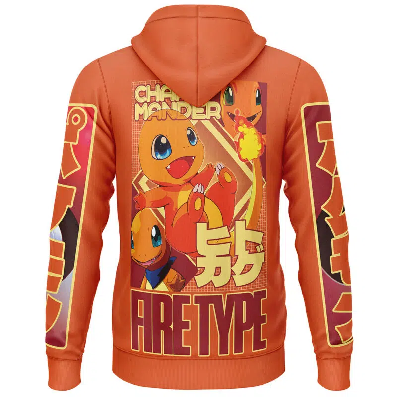 Charmander Pokemon Streetwear Lightweight Hoodie