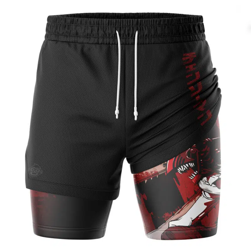 Denji Devil Hunter Chainsaw Man 2-in-1 Performance Shorts
