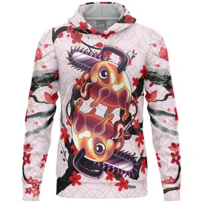 Denji x Pochita Chainsaw Man Lightweight Hoodie