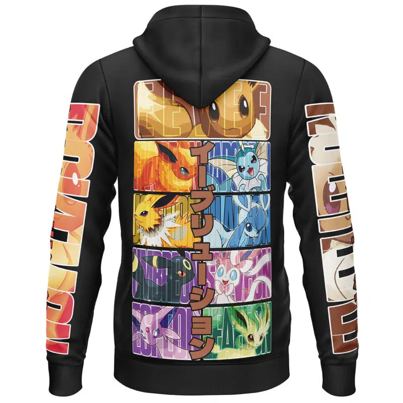 Eeveelution Pokemon Streetwear Lightweight Hoodie
