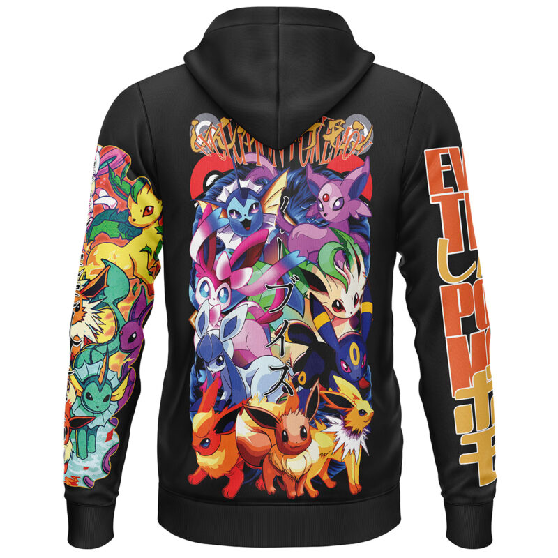 Eeveelution V2 Pokemon Streetwear Lightweight Hoodie