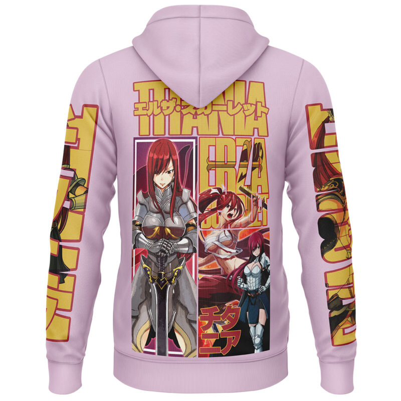 Erza Scarlet Fairy Tail Streetwear Lightweight Hoodie