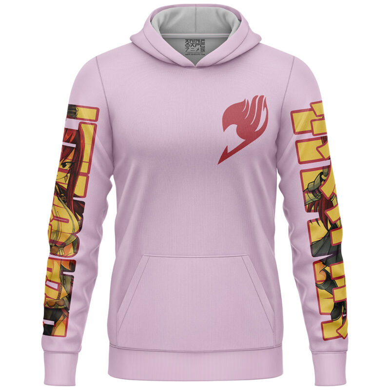 Erza Scarlet Fairy Tail Streetwear Lightweight Hoodie - Image 2
