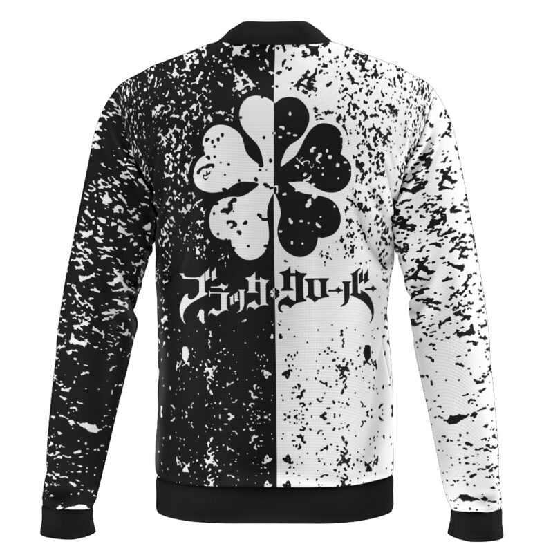 Five Leaf Clover Black Clover Casual Bomber Jacket - Image 2