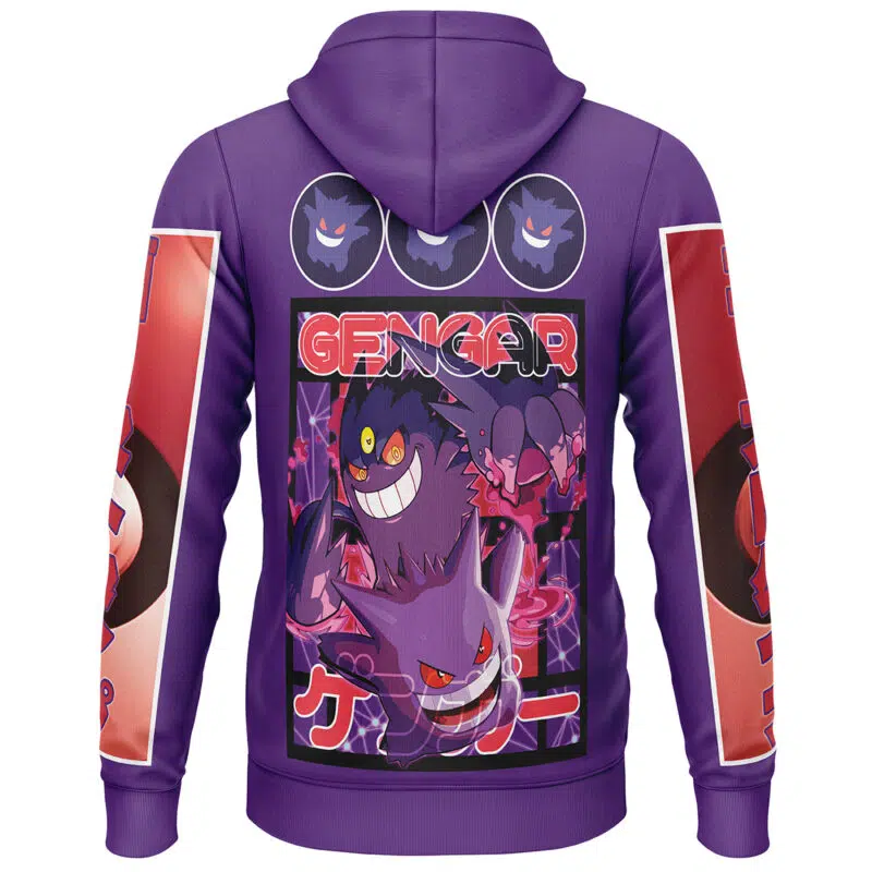 Gengar Pokemon Streetwear Lightweight Hoodie