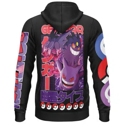 Gengar V2 Pokemon Streetwear Lightweight Hoodie