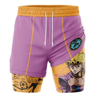 Giorno Giovanna Anime JoJo's Bizarre Adventure 2-in-1 Performance Shorts