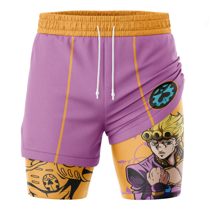 Giorno Giovanna Anime JoJo's Bizarre Adventure 2-in-1 Performance Shorts