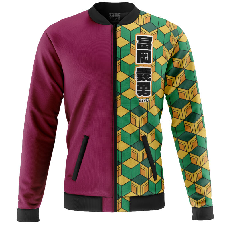 Giyu Tomioka Demon Slayer Casual Bomber Jacket - Image 2