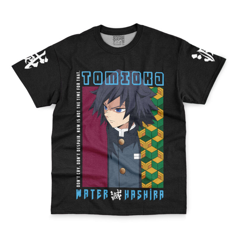 Giyu Tomioka Don't Cry Demon Slayer Streetwear T-Shirt - Image 2