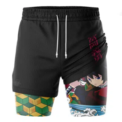 Giyu Tomioka Water Hashira Demon Slayer 2-in-1 Performance Shorts