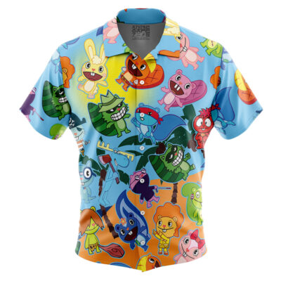 Happy Tree Friends Button Up Hawaiian Shirt