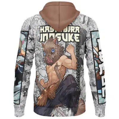 Hashibira Inosuke Manga Collage Demon Slayer Streetwear Lightweight Hoodie
