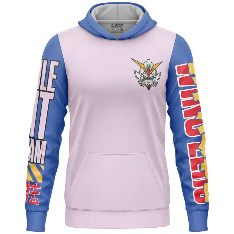 Heero Yuya x Wing Zero Gundam Wing Endless Waltz Streetwear Lightweight Hoodie - Image 2