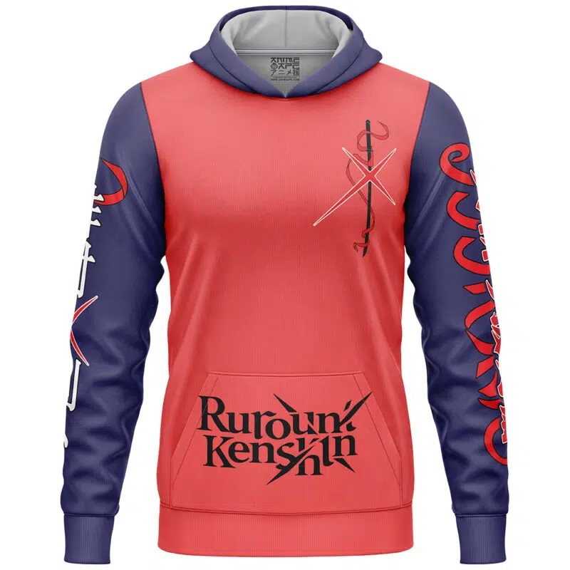 Himura Rurouni Kenshin Samurai X Streetwear Lightweight Hoodie - Image 2