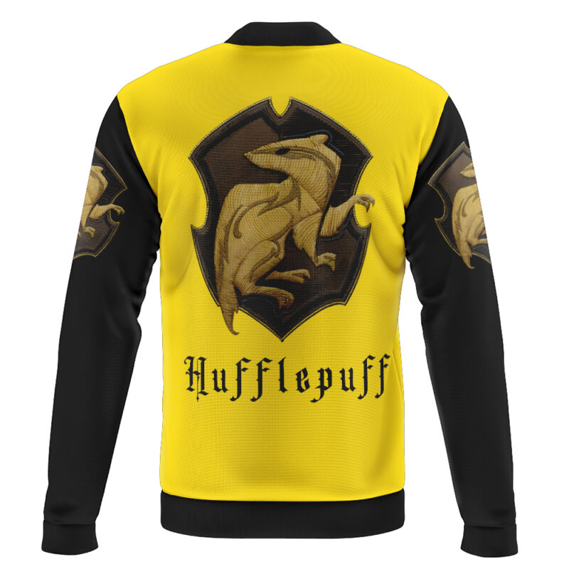 Hufflepuff Hogwarts Legacy Harry Potter Casual Bomber Jacket - Image 2