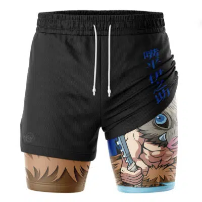 Inosuke Beast Breathing Demon Slayer 2-in-1 Performance Shorts