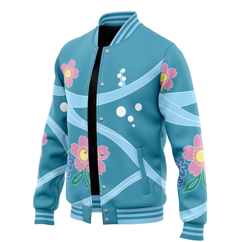 Inosuke Pattern Demon Slayer Varsity Jacket - Image 3